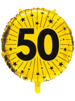 Party  Planet Folieballon 18″ - '50' goud