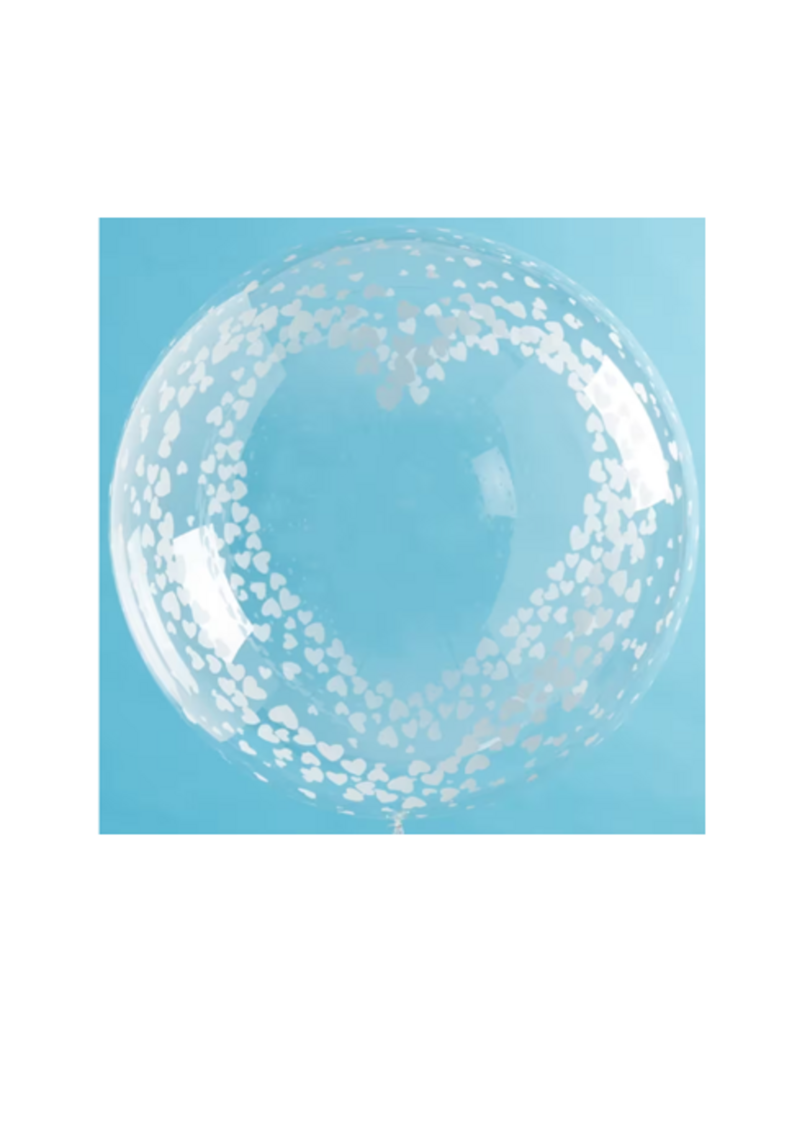 Party  Planet 24" Crystal Globe Lovely Hearts (pre-stretched)