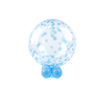 Party Planet 24" Crystal Globe Konfetti Babyblau