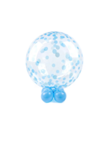 Party Planet 24" Crystal Globe Konfetti Babyblau