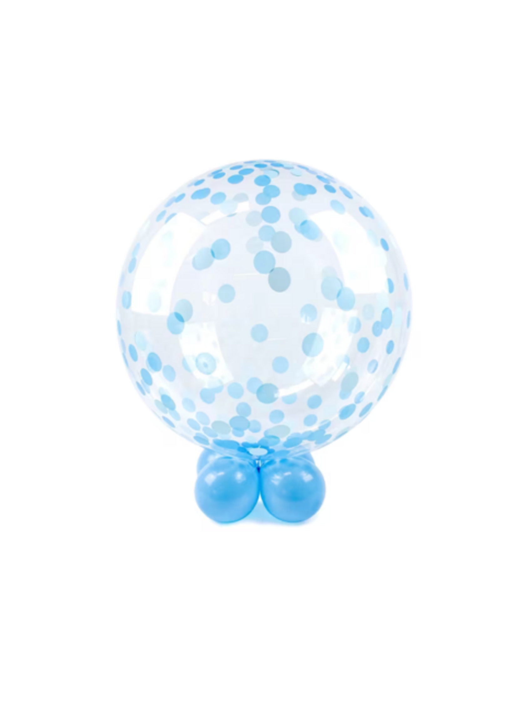 Party  Planet 24" Crystal Globe Konfetti Babyblau (pre-stretched)