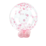 Party Planet 24" Crystal Globe Konfetti Babyrosa
