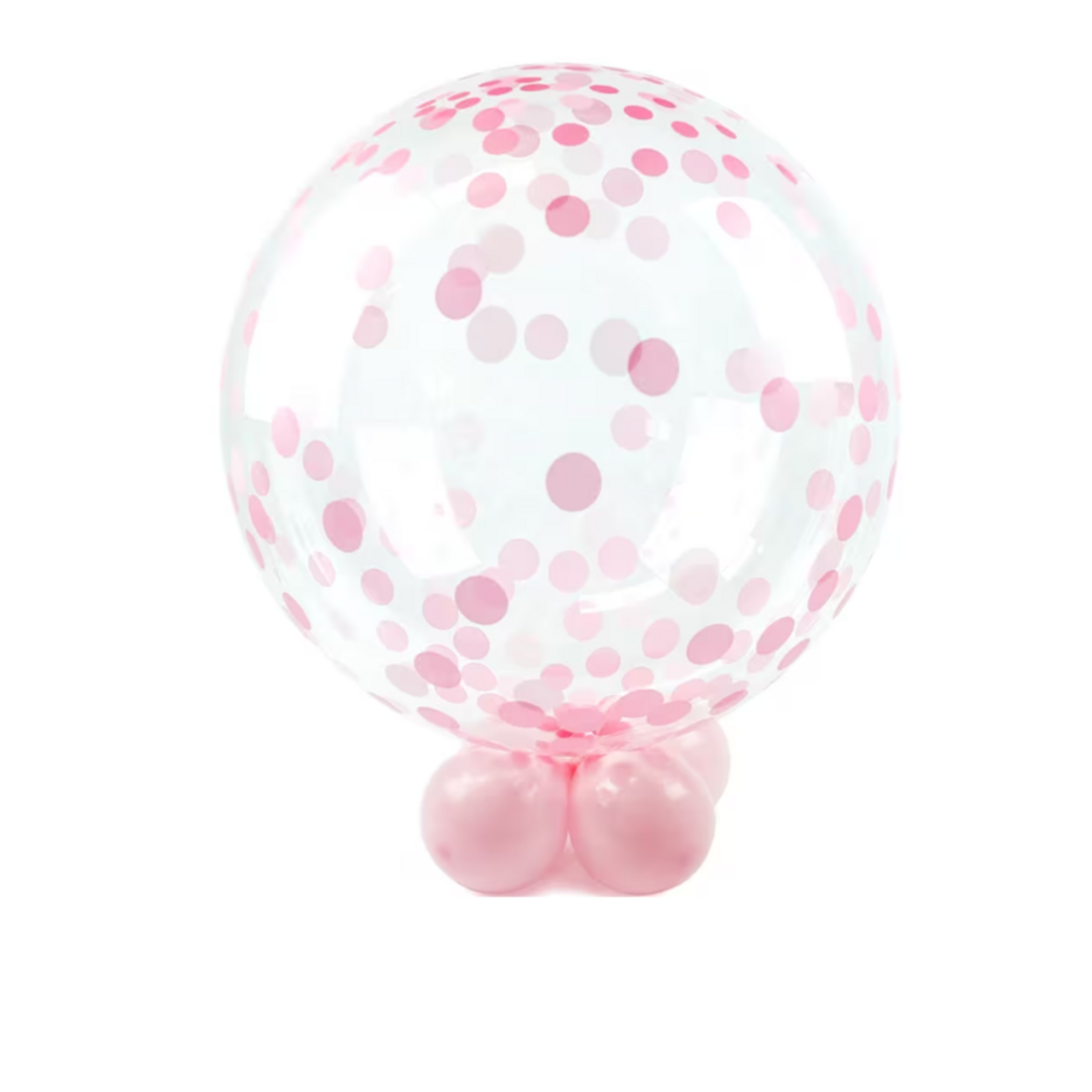 Party Planet 24" Crystal Globe Konfetti Babyrosa