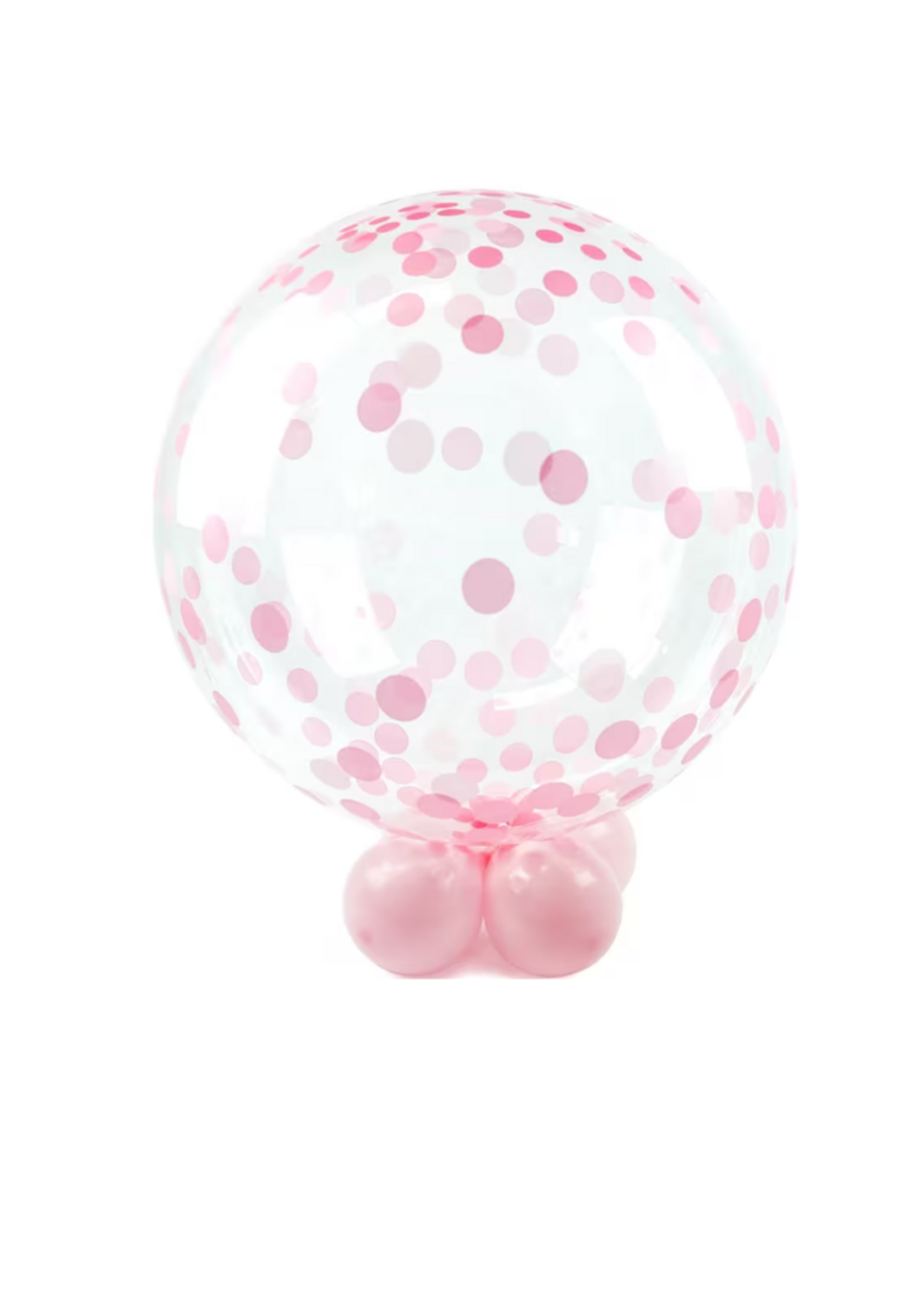 Party  Planet 24" Crystal Globe Konfetti Babyrosa (pre-stretched)