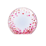 Party Planet 24" Deko Bubble Red & Pink Confetti Hearts