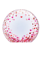 Party Planet 24" Deko Bubble Red & Pink Confetti Hearts
