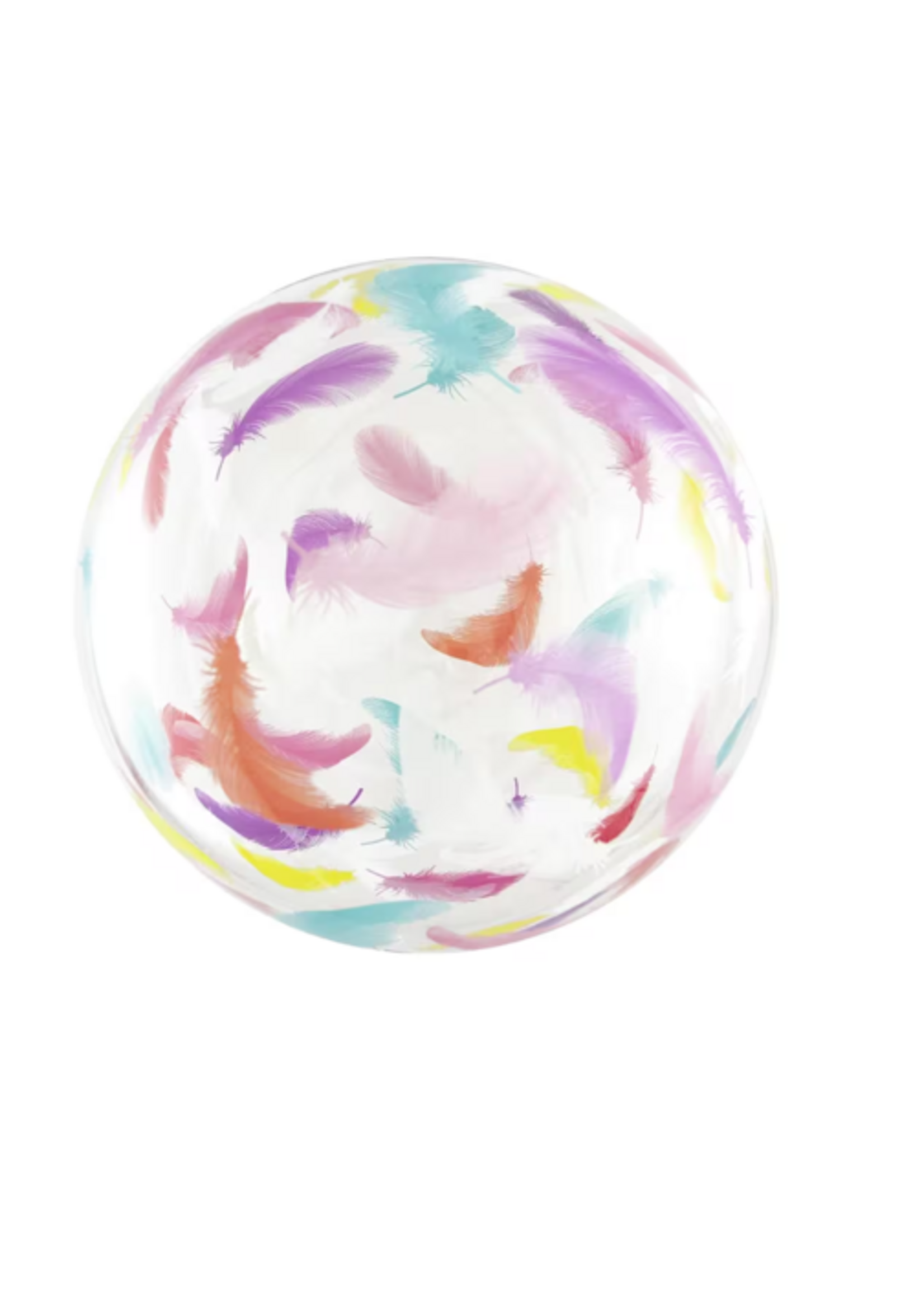 Party  Planet 24" Crystal Globe "Colorful Feathers"