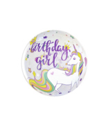 Party Planet 24" Crystal Globe "Birthday Girl Unicorn"