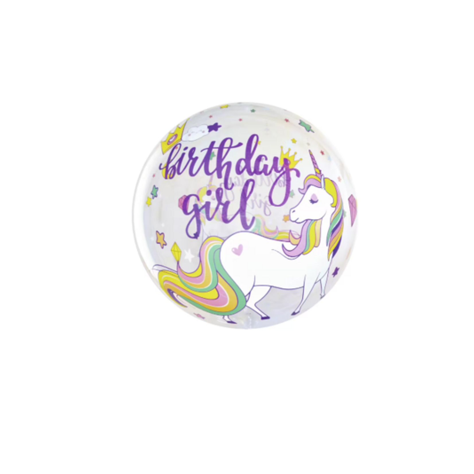 Party Planet 24" Crystal Globe "Birthday Girl Unicorn"