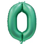 Party Planet Folieballon 34″ nr. 0 satijn groen
