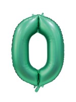 Party Planet Folieballon 34″ nr. 0 satijn groen