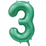 Party Planet Folieballon 34″ nr. 3 satijn groen