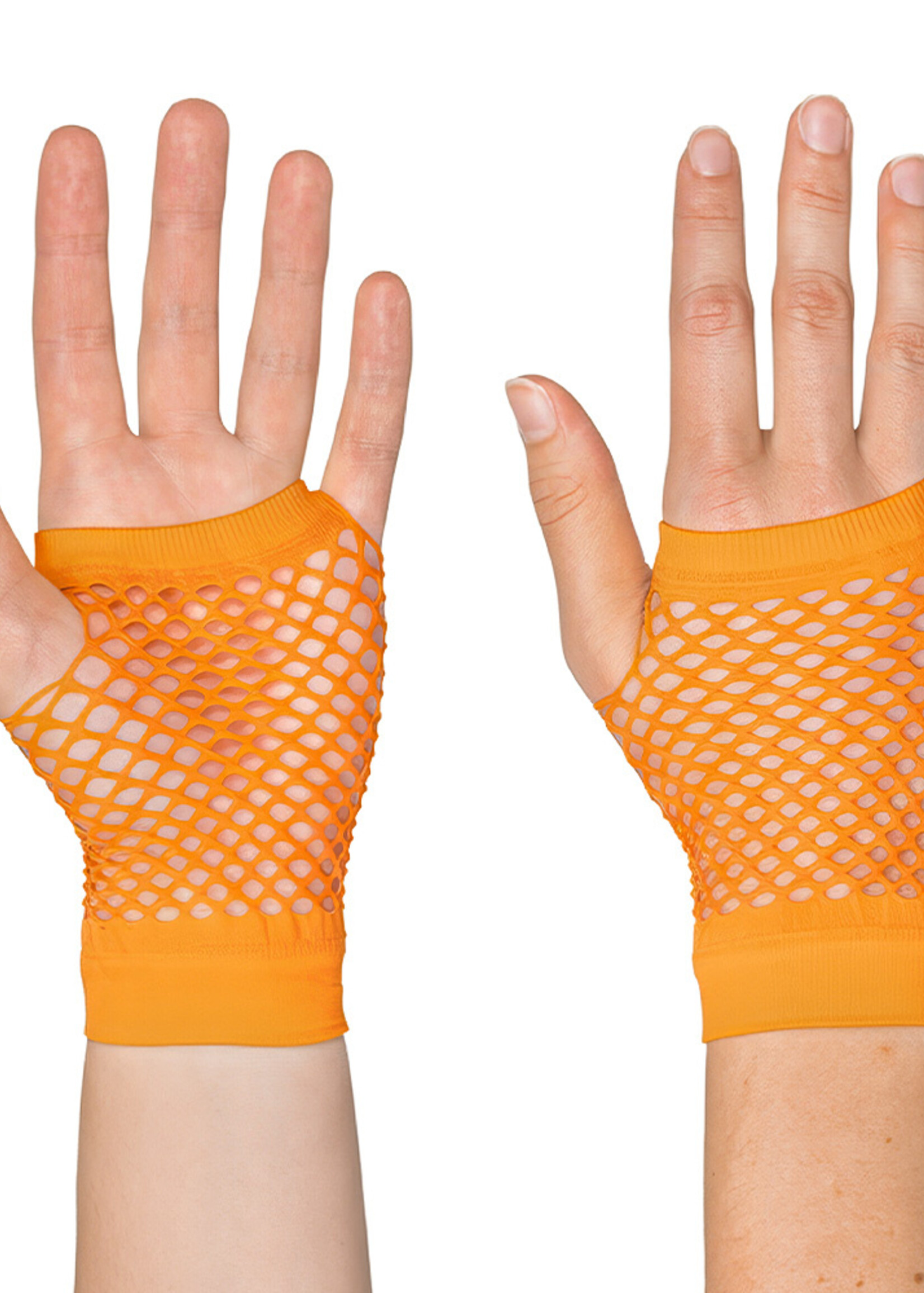 Party  Planet Paar handschoenen Mesh kort oranje