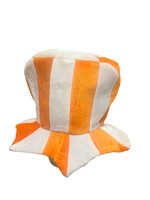 Party Planet Muts gestreept oranje/wit