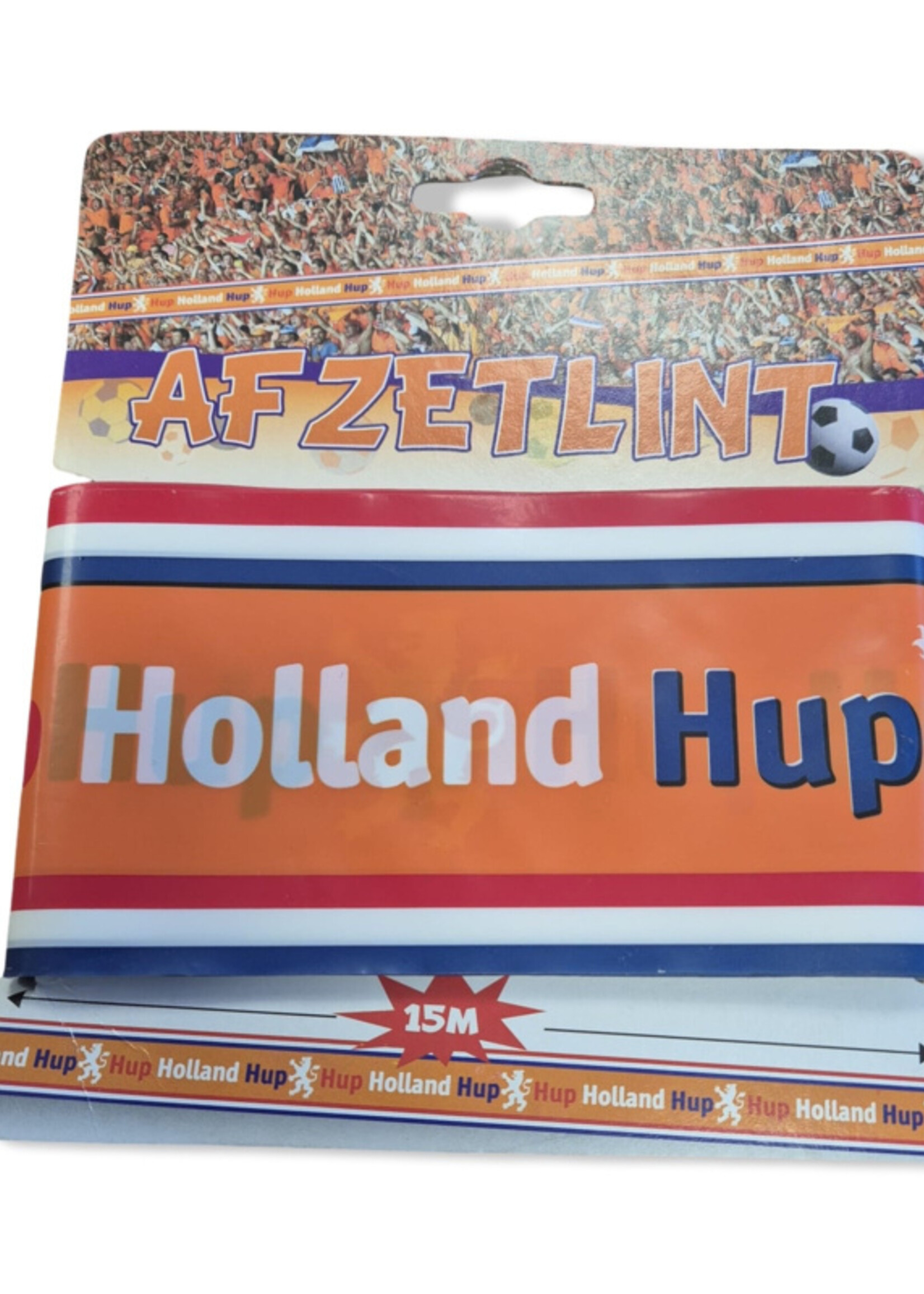 Party Planet Oranje afzetlint 'Hup Holland Hup' 15 mt