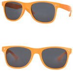 Party Planet Oranje zonnebril met glas