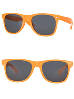 Party Planet Oranje zonnebril met glas