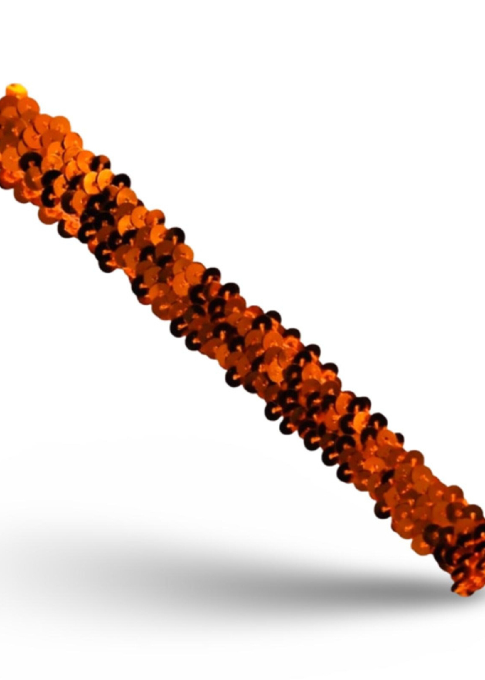 Party Planet Hoofdband pailletten oranje