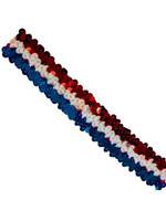 Party Planet Hoofdband pailletten Rood/Wit/Blauw