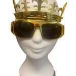 Party Planet Zonnebril goud met kroon
