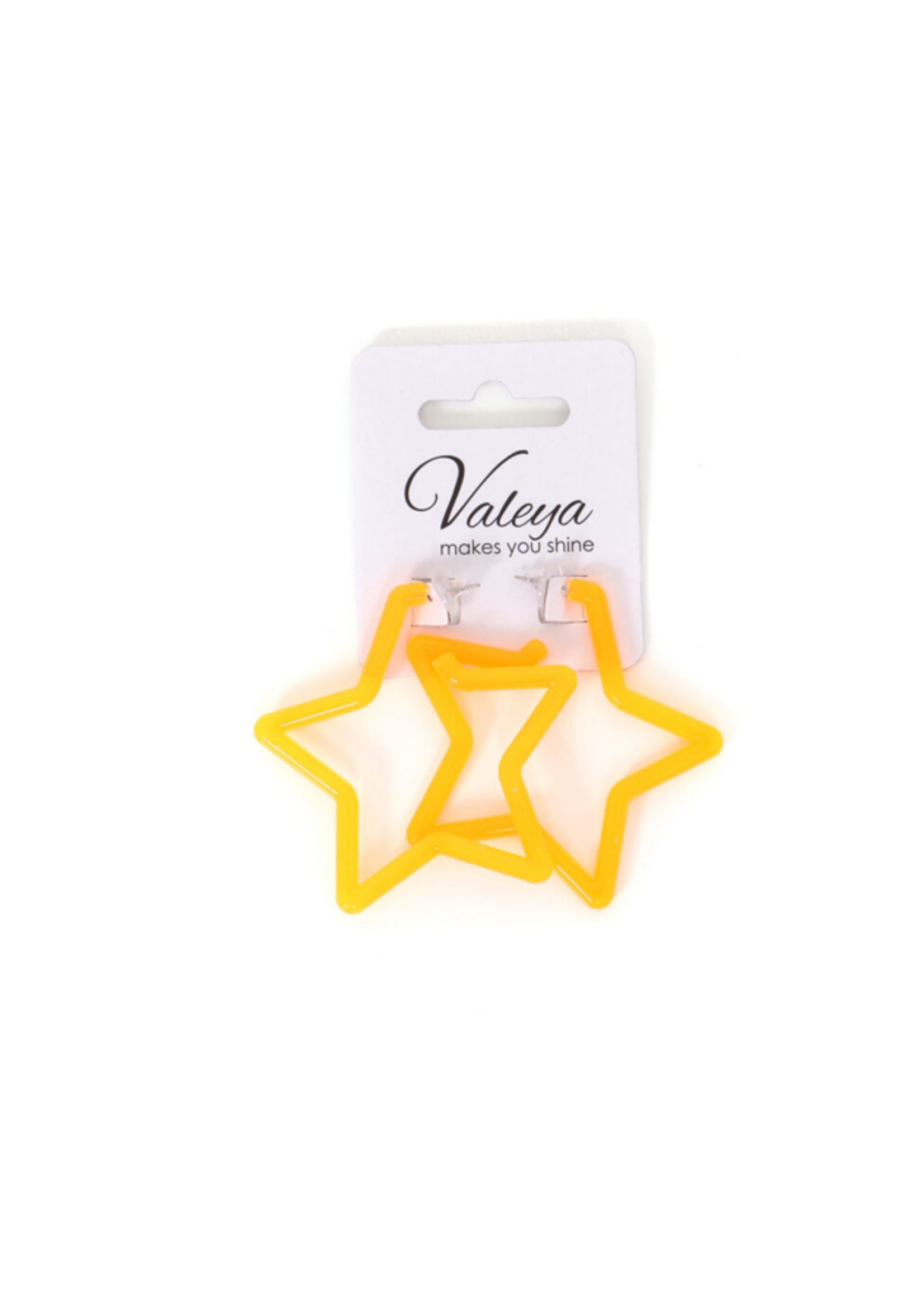 Party  Planet Oorbel ster oranje