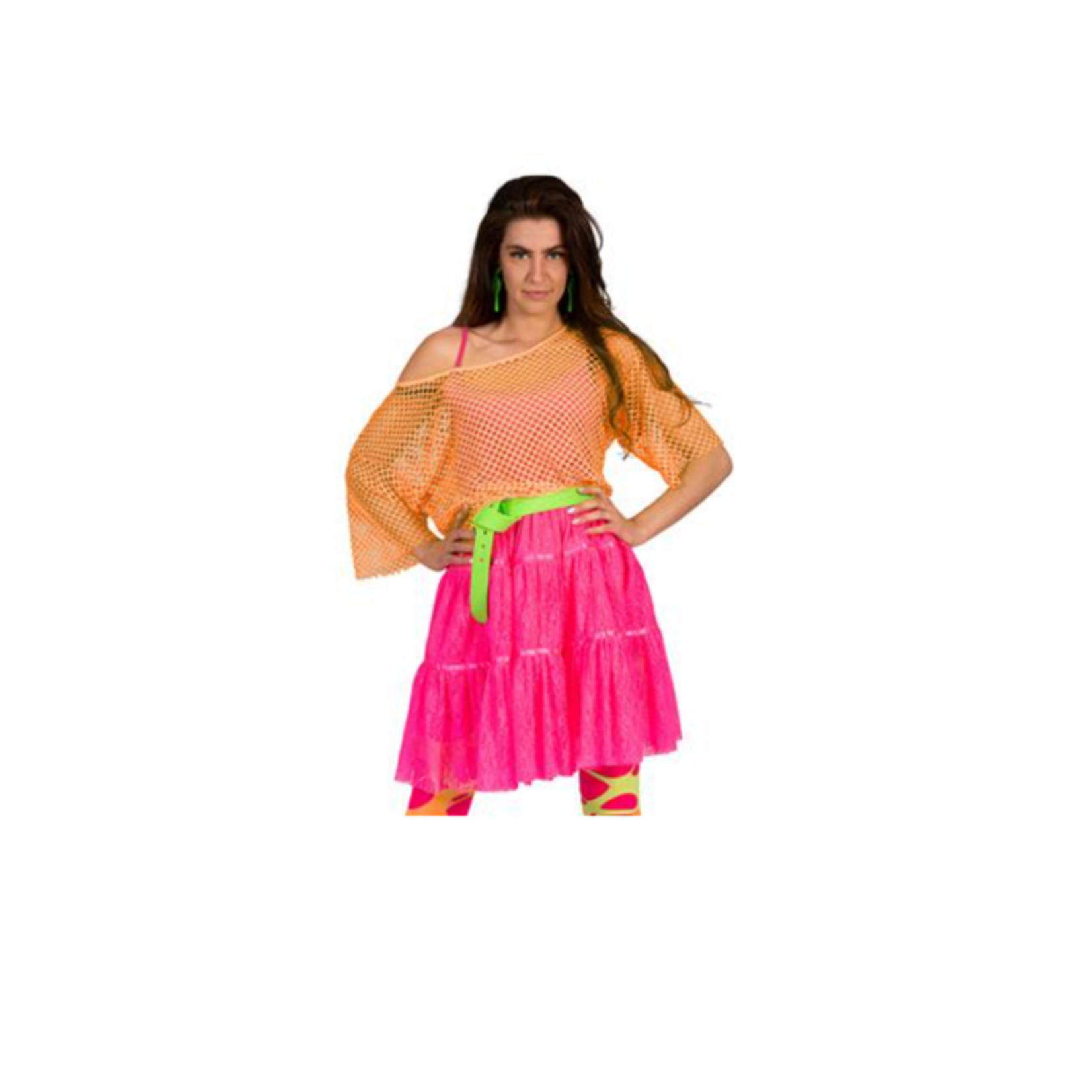 Party Planet Shirt net fluo oranje