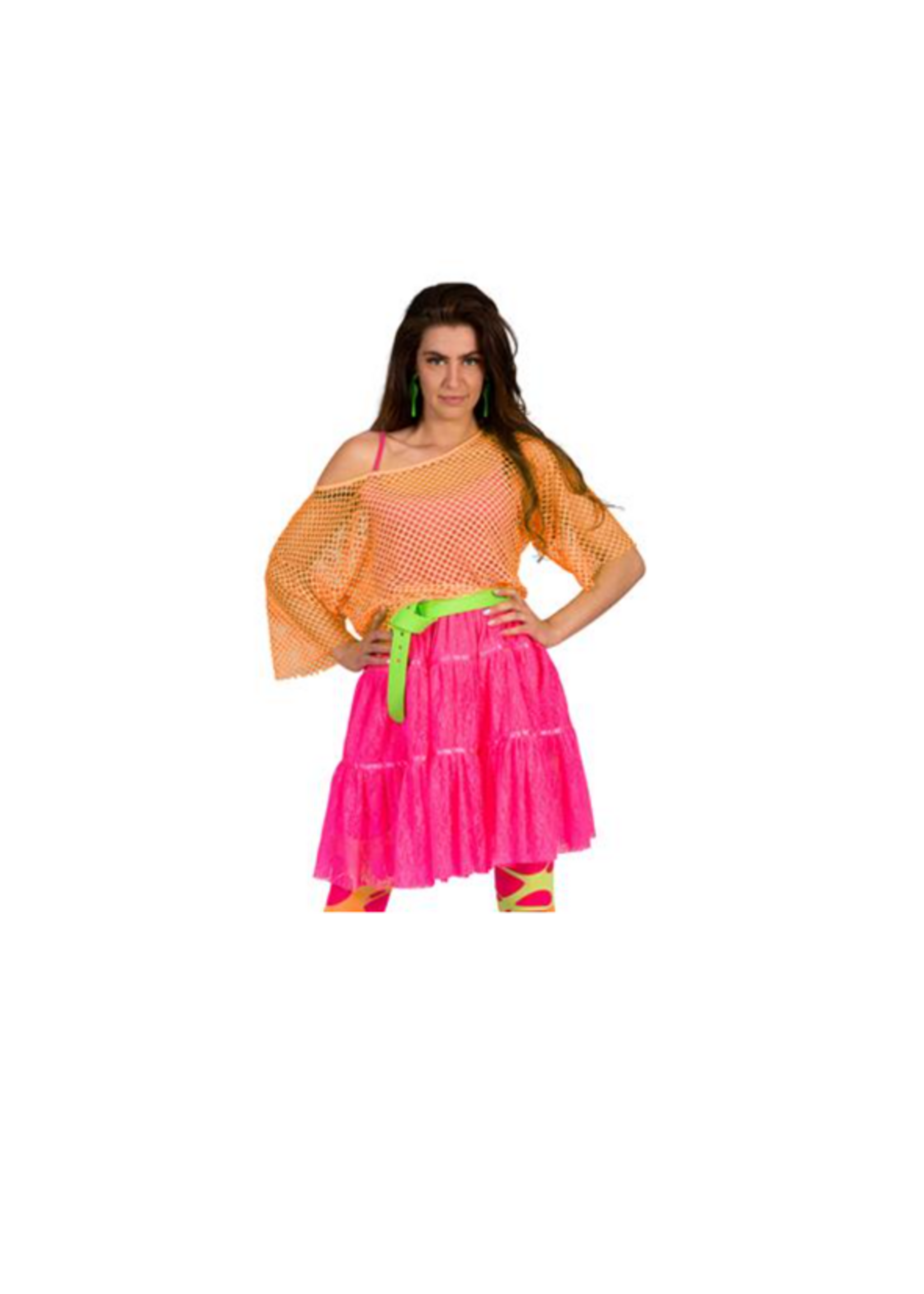 Party Planet Shirt net fluo oranje