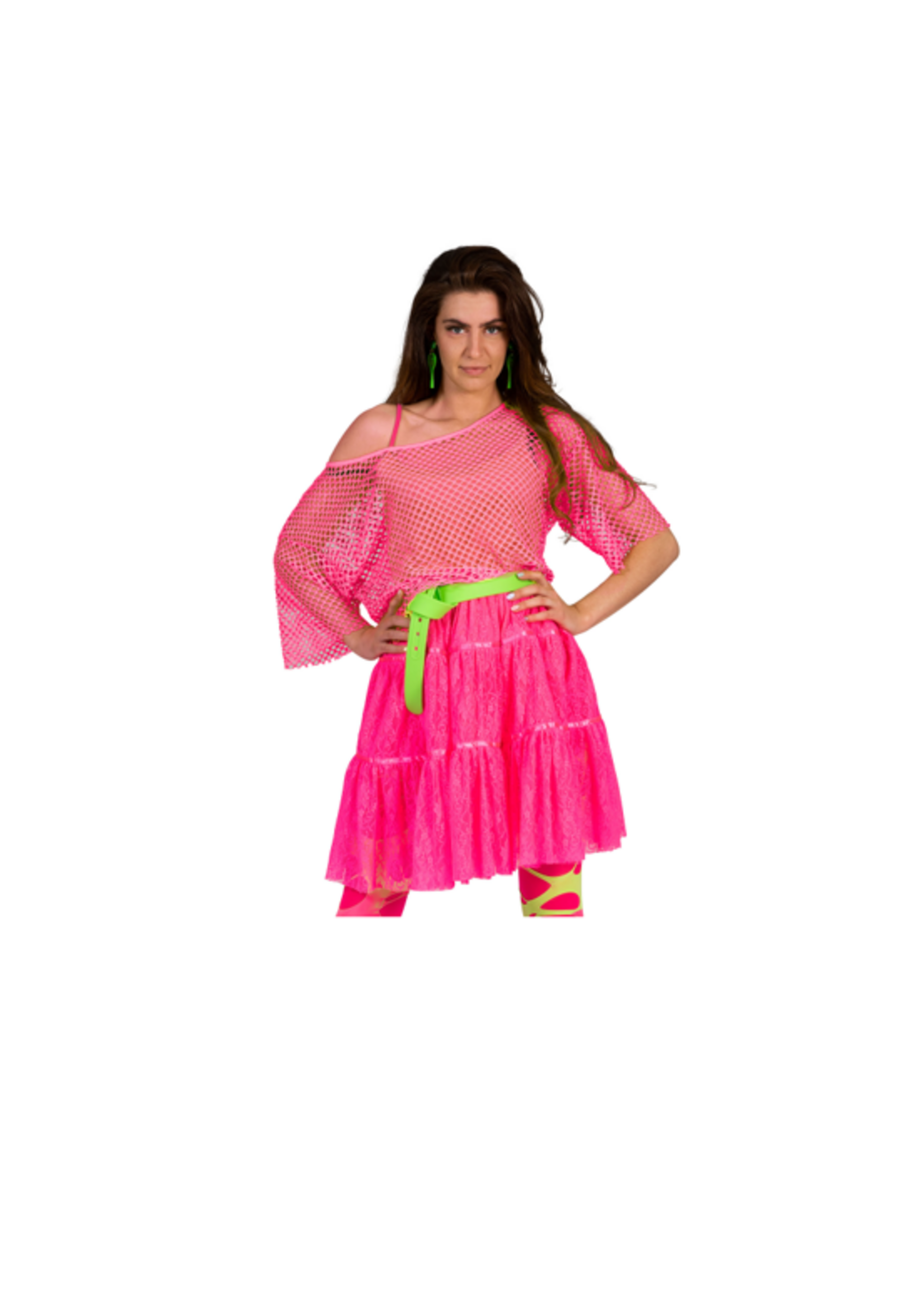 Party Planet Shirt net fluo roze