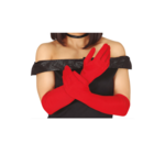 Party Planet Handschoenen, 42 cm rood