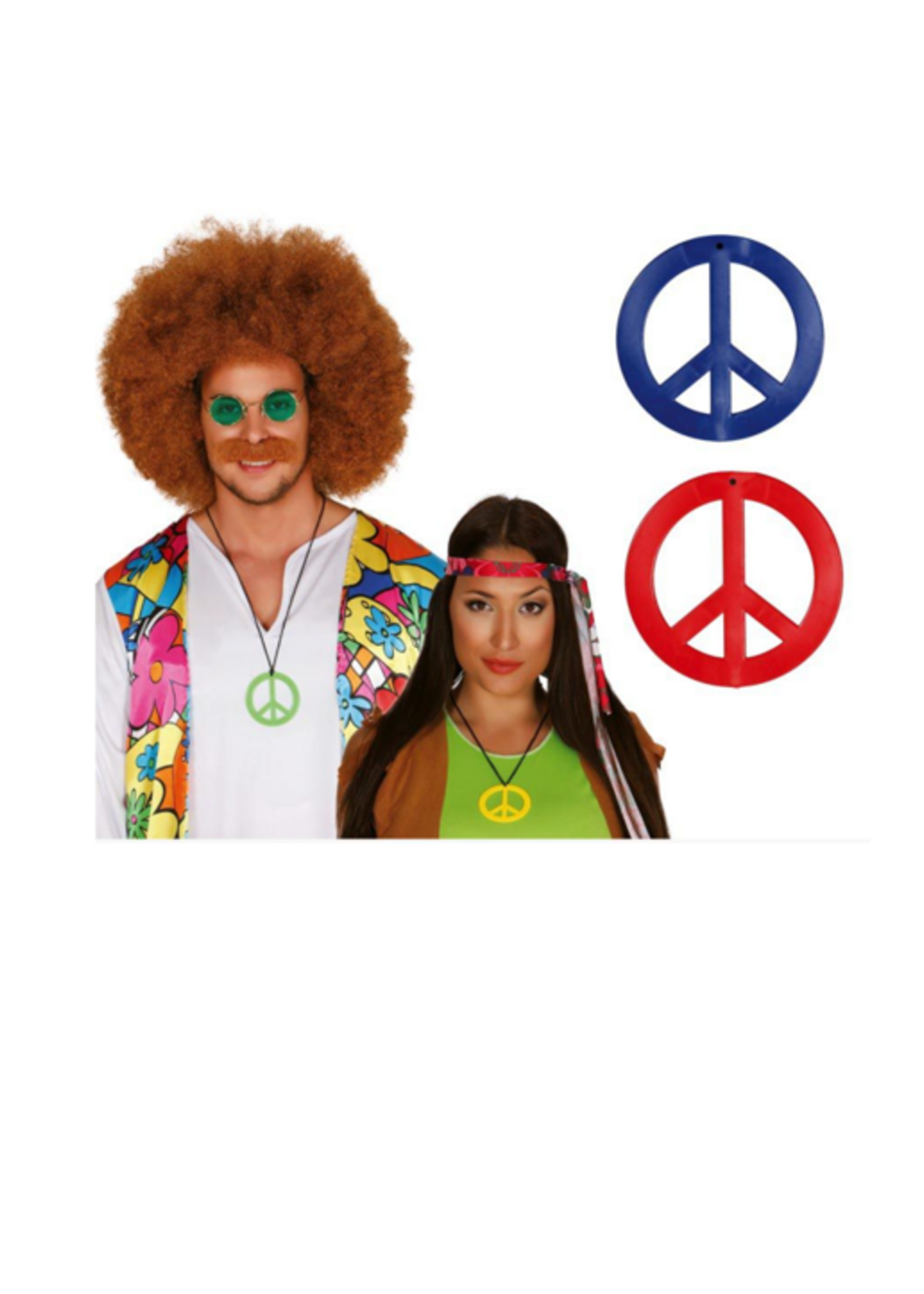 Party Planet 7 cm hippie hangers in diverse kleuren