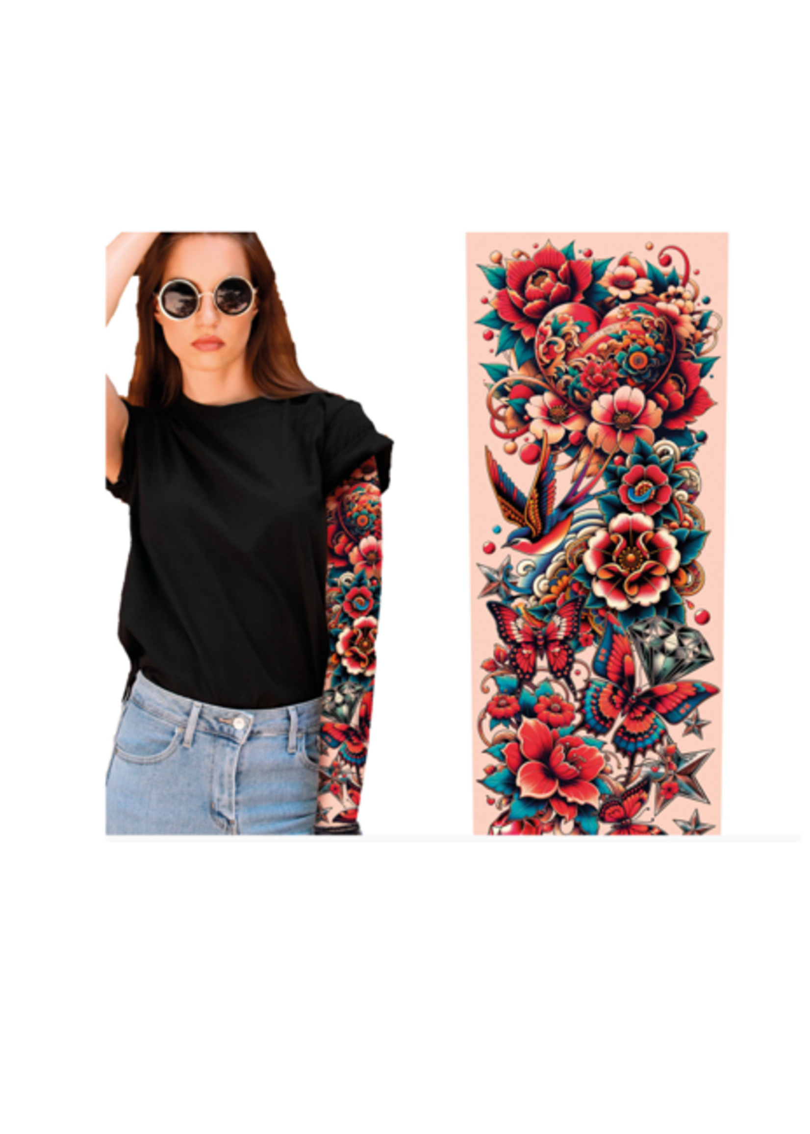 Party Planet Tatoeage mouw