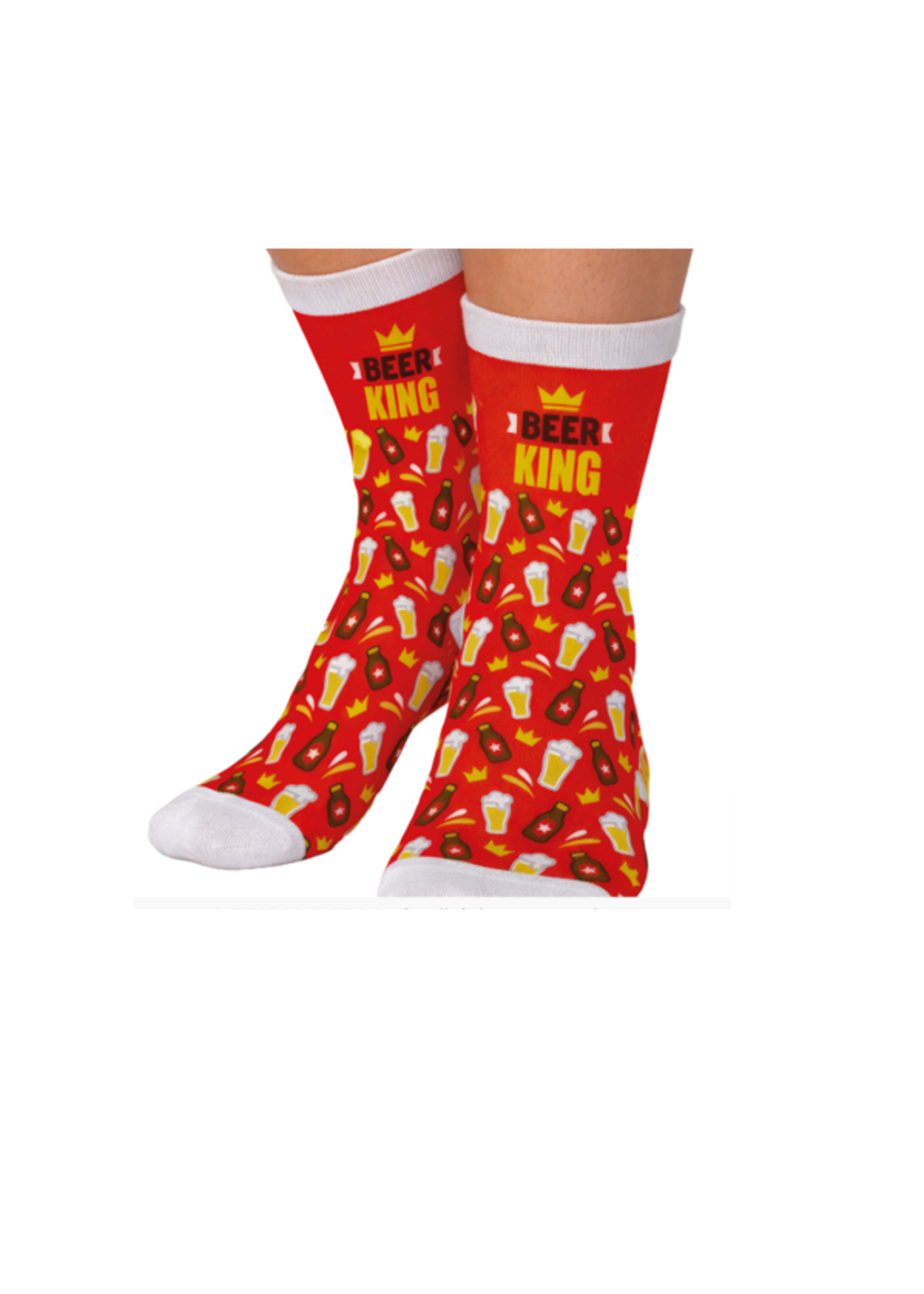 Party Planet Bierkoning sokken