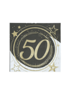 Party Planet 50 jaar met 20 servetten, 16x16 cm