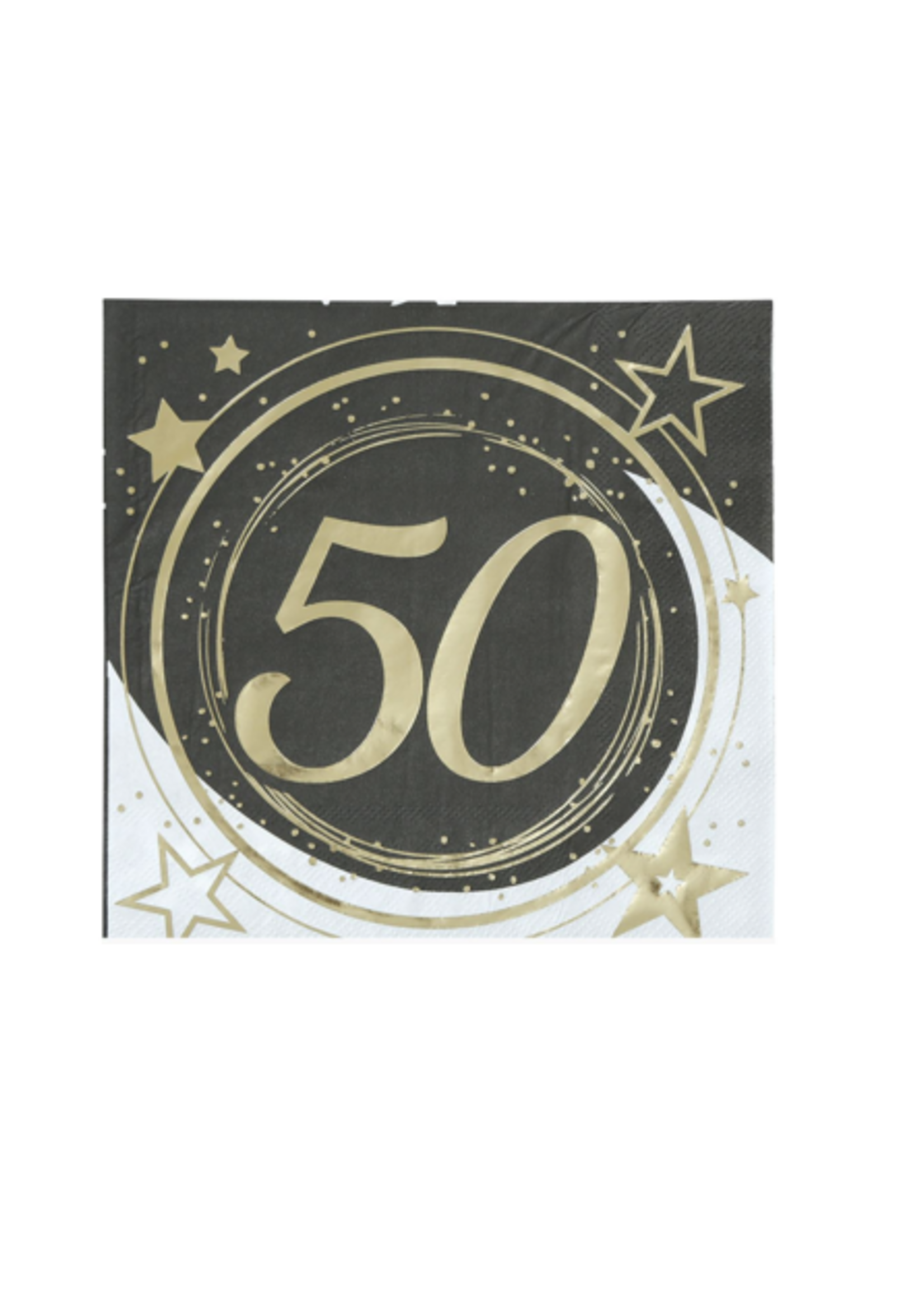 Party Planet  50 jaar met 20 servetten, 16x16 cm