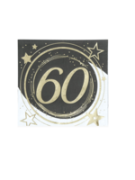 Party Planet 60 jaar met 20 servetten, 16x16 cm