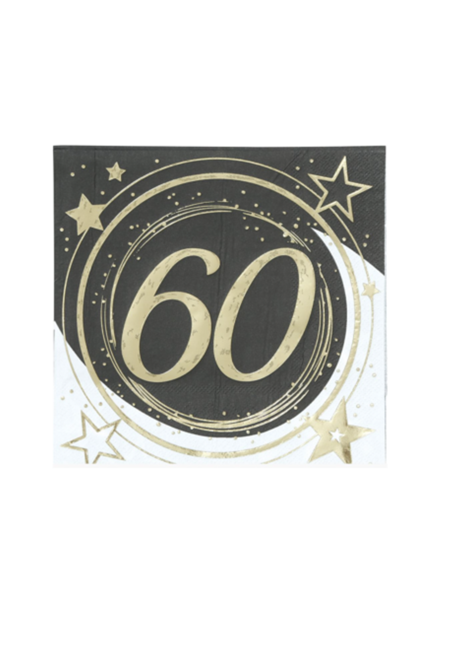 Party Planet  60 jaar met 20 servetten, 16x16 cm