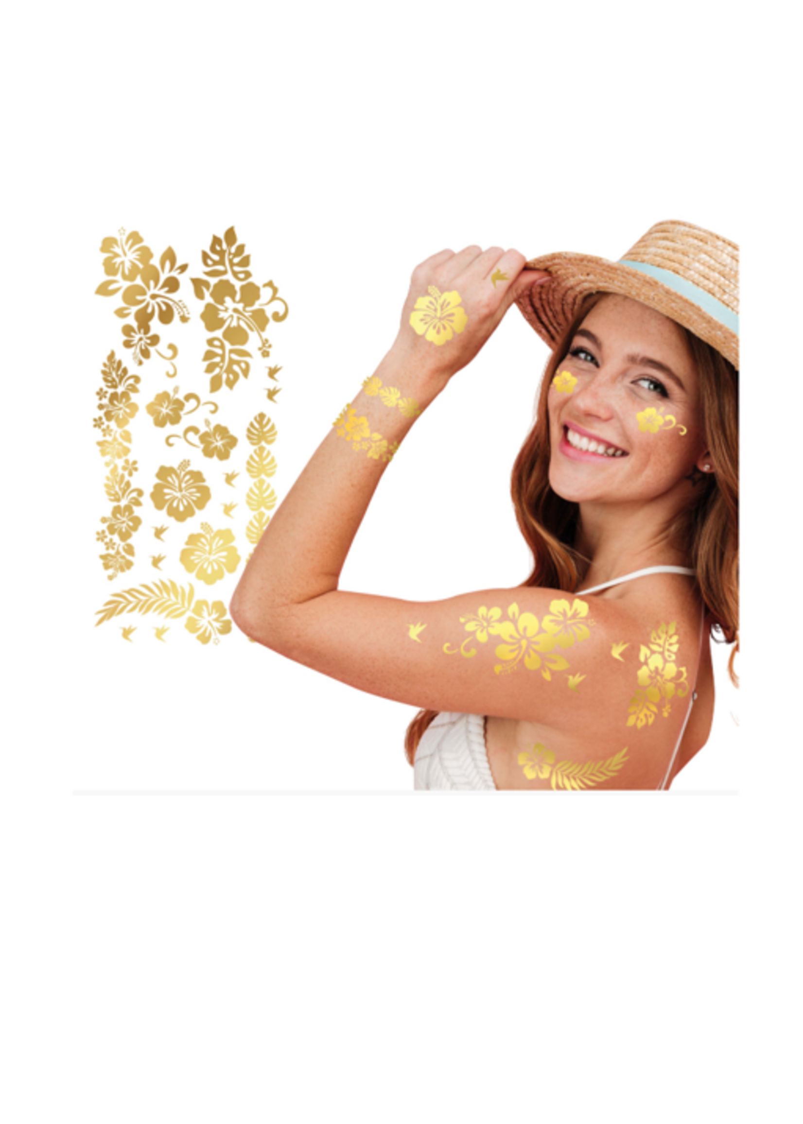 Party Planet Tatoeage bloemen