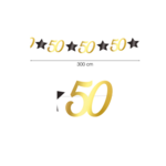 Party Planet 50 jaar, Verjaardagsslinger, 300 cm