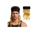 Party Planet Blonde pruik met zwart lint