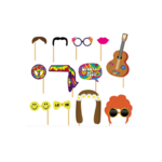 Party Planet Hippie fotoset, 12 stuks