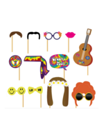 Party Planet Hippie fotoset, 12 stuks