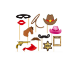 Party Planet Cowboy fotoset, 12 stuks