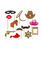 Party Planet Cowboy fotoset, 12 stuks