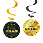 Party Planet 4 Swirls - Hoera geslaagd Golden Celebrations