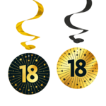 Party Planet 4 Swirls - '18' Golden Celebrations