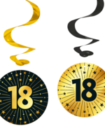 Party Planet 4 Swirls - '18' Golden Celebrations