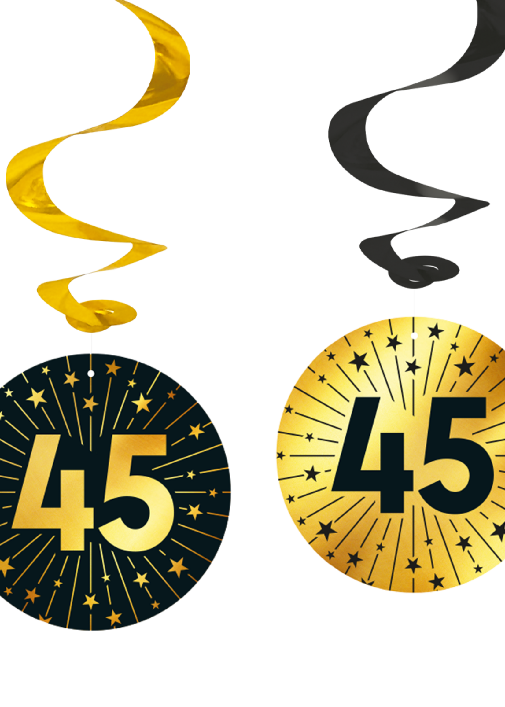 Party Planet 4 Swirls - '45' Golden Celebrations