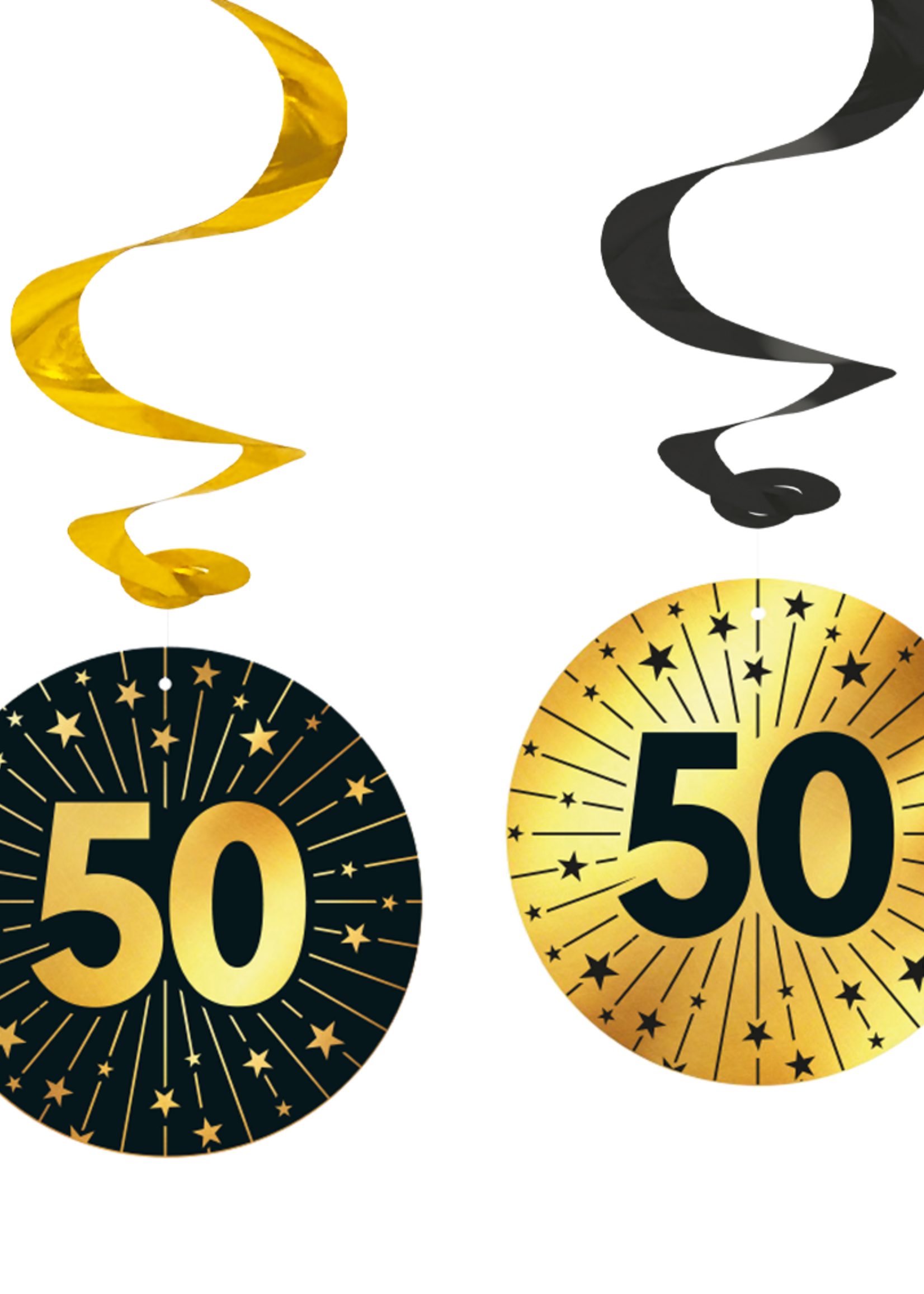 Party Planet 4 Swirls - '50' Golden Celebrations