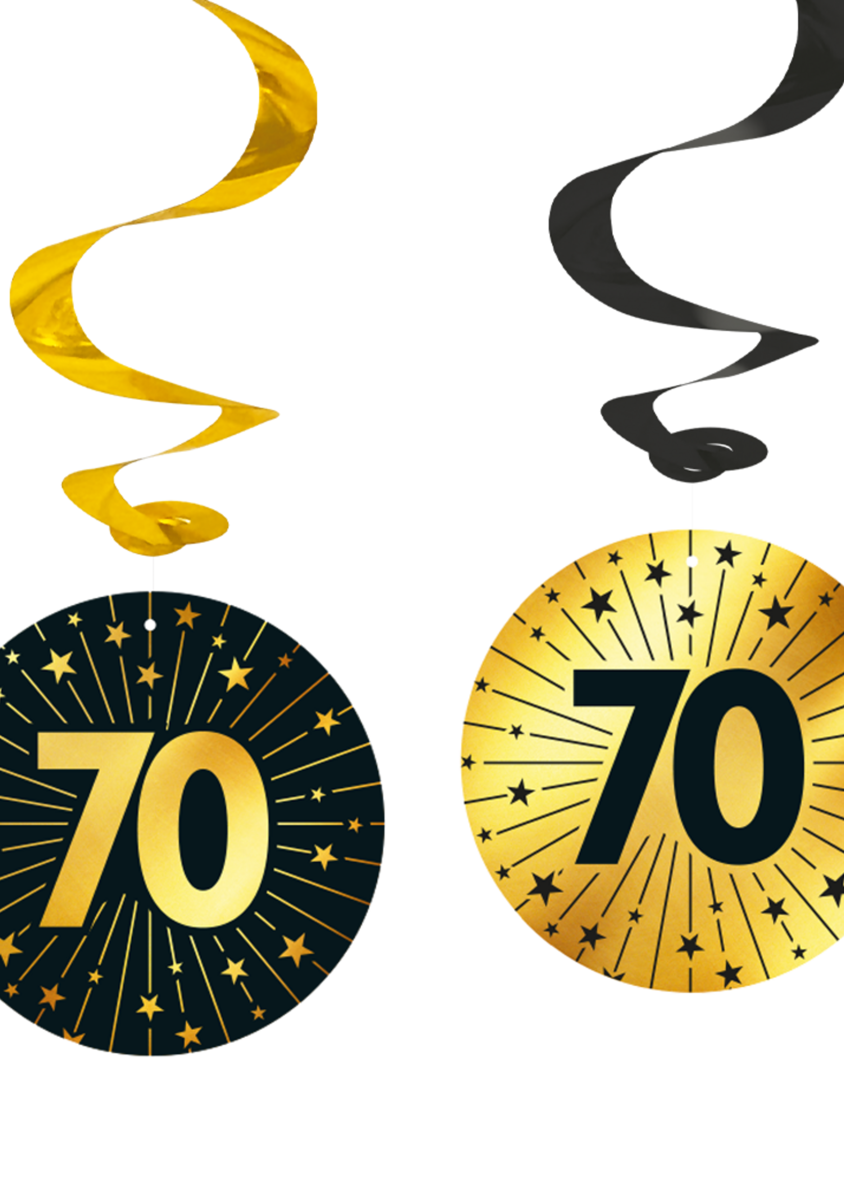 Party Planet 4 Swirls - '70' Golden Celebrations