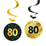 Party Planet 4 Swirls - '80' Golden Celebrations